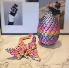3D Printed Dragon Crystal Fully Articulated Dragon Fidget Toys Home Office Decor