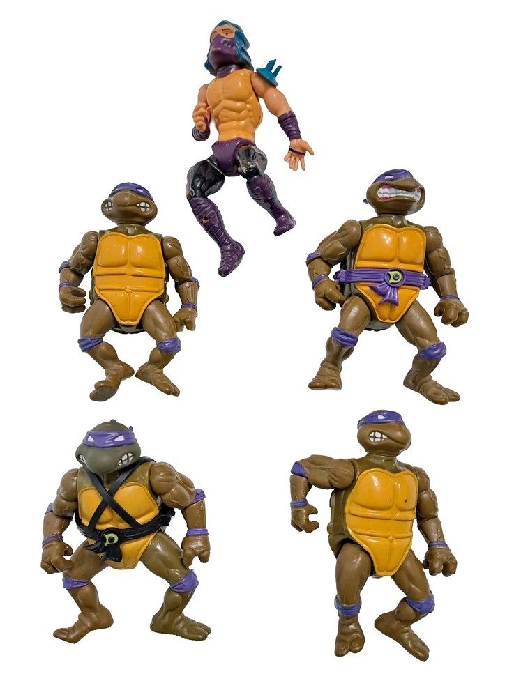 Tmnt 1988-1990 Original Teenage Ninja Turtles Set Lot Donatello Shredder Figures