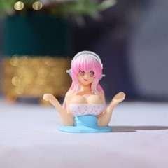 New Shaking Chest Anime Character Girl Car Ornaments Sexy Girl Figure Toy Gift
