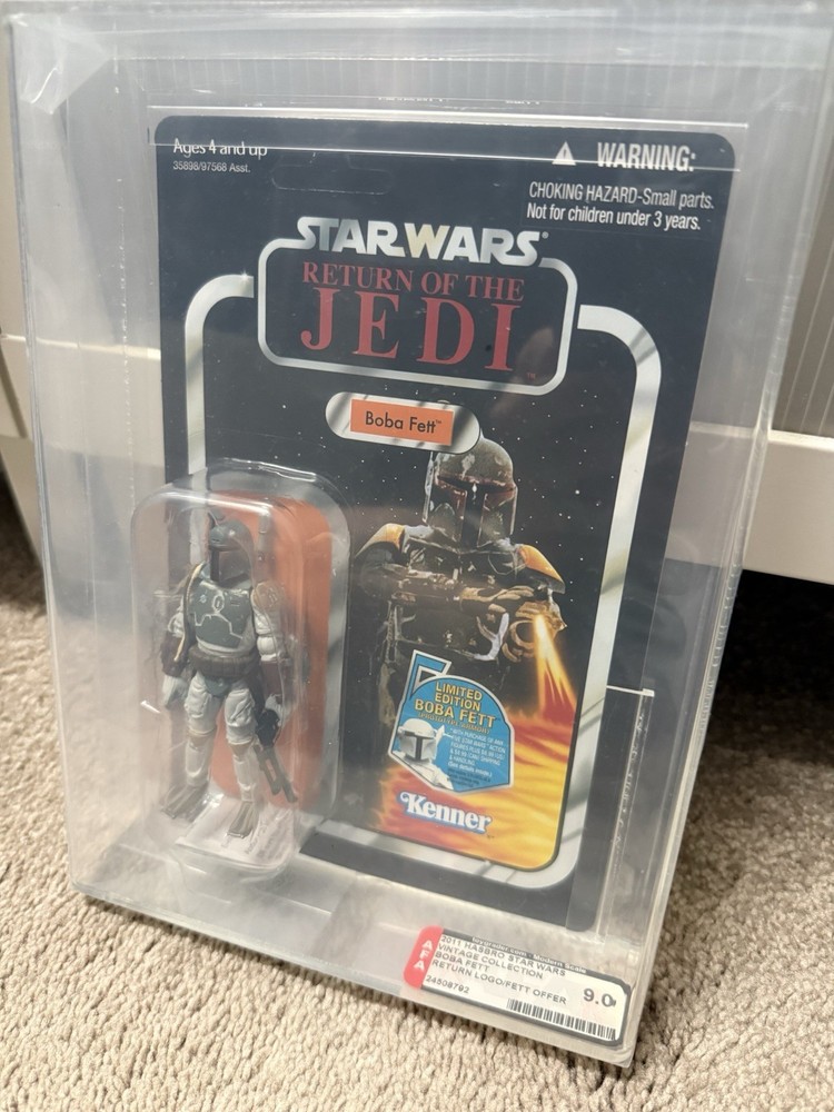 2010 Star Wars Vintage Collection VC09 Boba Fett – UNPUNCHED w/ Return – AFA 9.0