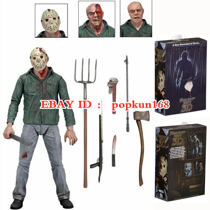 New Jason Voorhees Friday The 13th Part III 3D NECA 7″ Action Figure Kids Toys