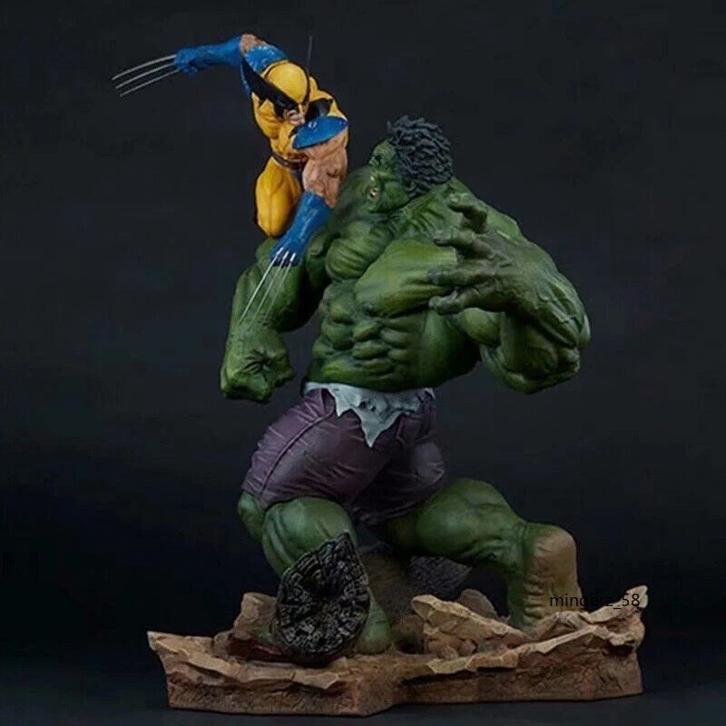 US STOCK Hulk VS. Wolverine 13” Figure Statue Model Toy Collection Gift PVC New
