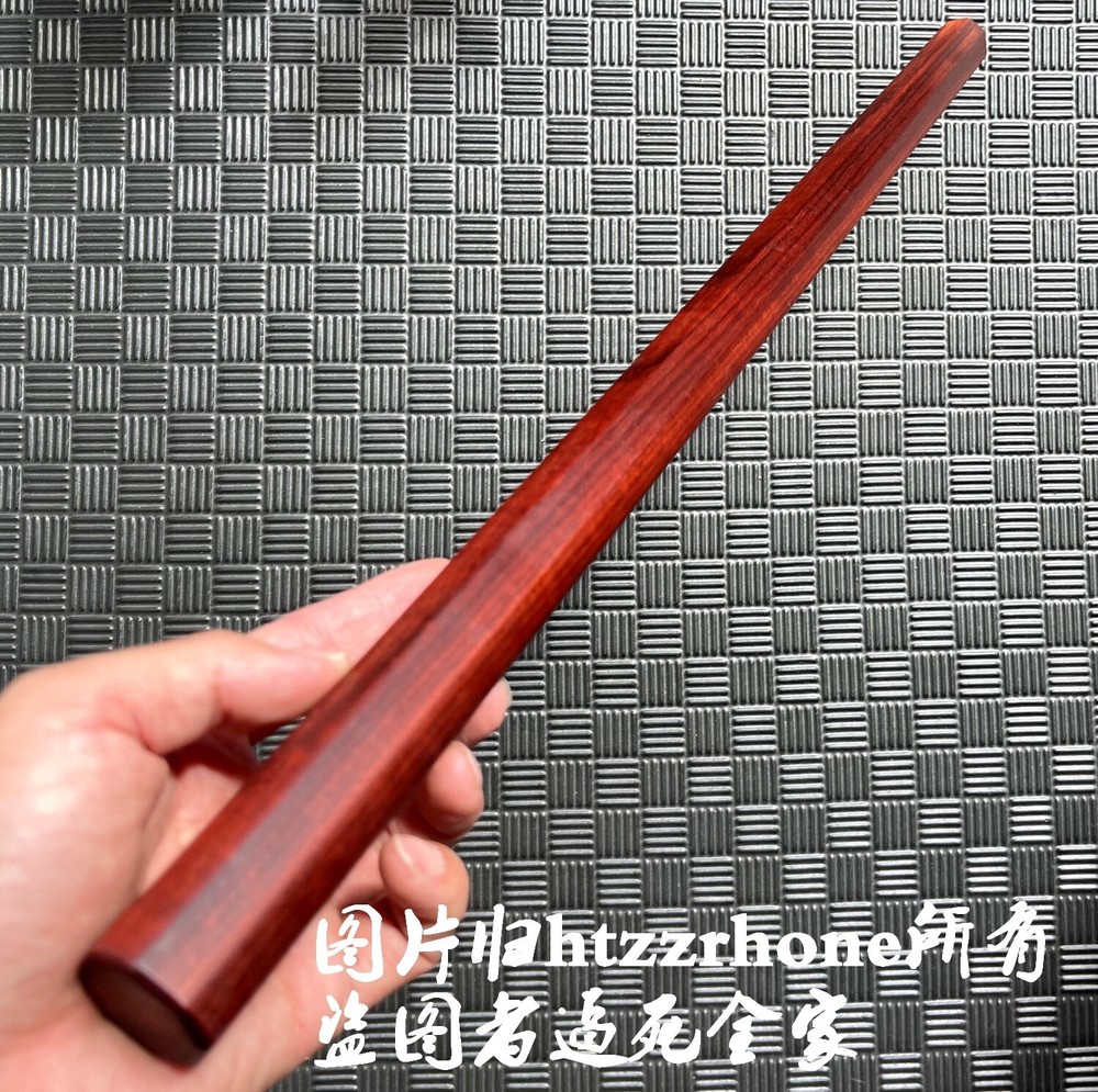 Solid 24″ Chinese Roeswood Stick Bar Octagon Kung Fu Safety Training Hand Toy