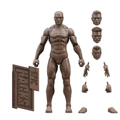 Coffee Brown 1:12 EPIC HACKS Blank Male Action Figure 6″ Boss Fight