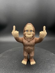Bigfoot Figurine Flipping The Birdie! 3D Printed! 5” Tall!