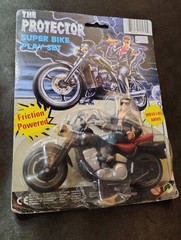 Vintage 90s Terminator Knockoff Figure The Protector Super Bike With Sawed Off
