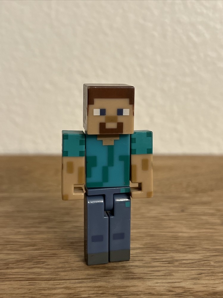 Minecraft Steve Video Game 3” Action Figure Abs Plastic Toy