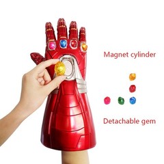Iron Man LED Gloves Thanos Infinity Gauntlet Avengers Endgame Stone Removable