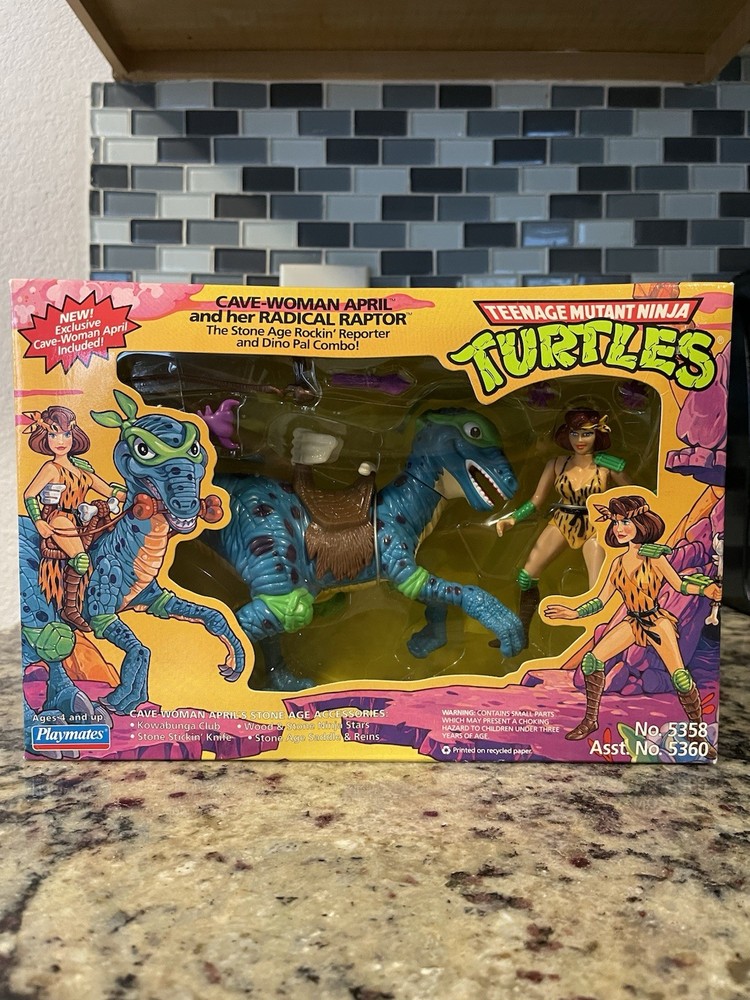 Teenage Mutant Ninja Turtles Cave Woman April O’Neil Radical Raptor 1994 MIB
