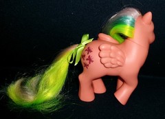 My Little Pony MLP Vintage Rainbow Pegasus Flutterbye #3 EXCELLENT glittery G1