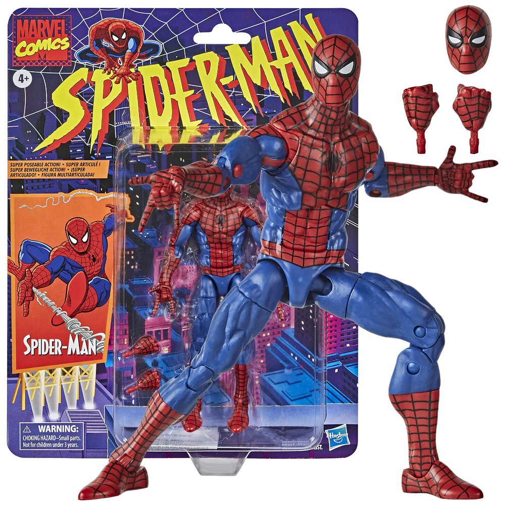 Hasbro Marvel Legends Spider-Man Retro Spiderman 6″ Action Figure Dented Package