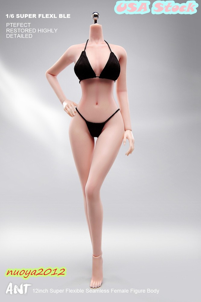ANT 1/6 Tan Skin Female Body Large Bust Makeup Seamless Doll 12″ Soldier Figure