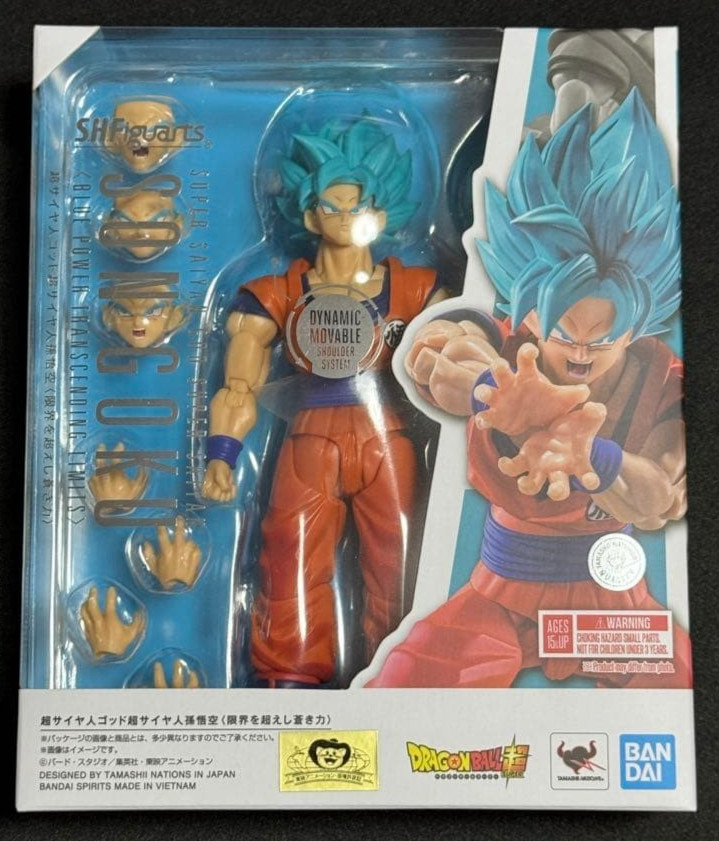 S.H.Figuarts Super Saiyan Blue SSGSS Son Goku Blue Power Beyond Limits Figure