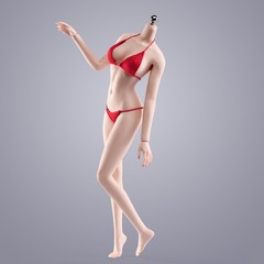 ANT T303B 1/6 Super Flexible Female Seamless Pale Medium Breast 12” Figure Body