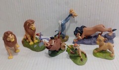 Disney Store The Lion King Deluxe Action Figures or Cake Toppers 7 pc Set, VG