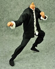 1/6 Long Sleeve Custom Black Chinese-style Costume Kung Fu suit hot toys ❶USA❶