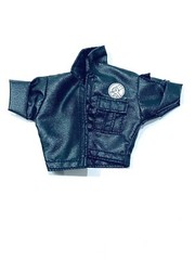 SU-HB-JK-BK: Custom Black faux Leather Jacket for 1000Toys Hellboy (No figure)