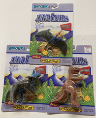 Vintage Dinosaur figures Stegosaurus bend-Ems Bendable Poseable Justoys 1993