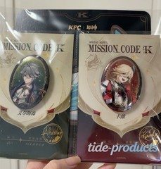 miHoYo Official KFC x Genshin Impact Alhaitham Kaveh Acrylic Stand Badge Card
