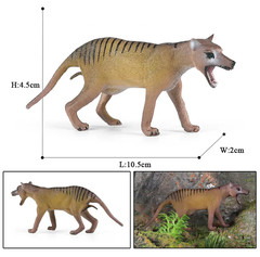 Thylacine Toy Action Figure Small Animal Figurine Doll Gift for Kids