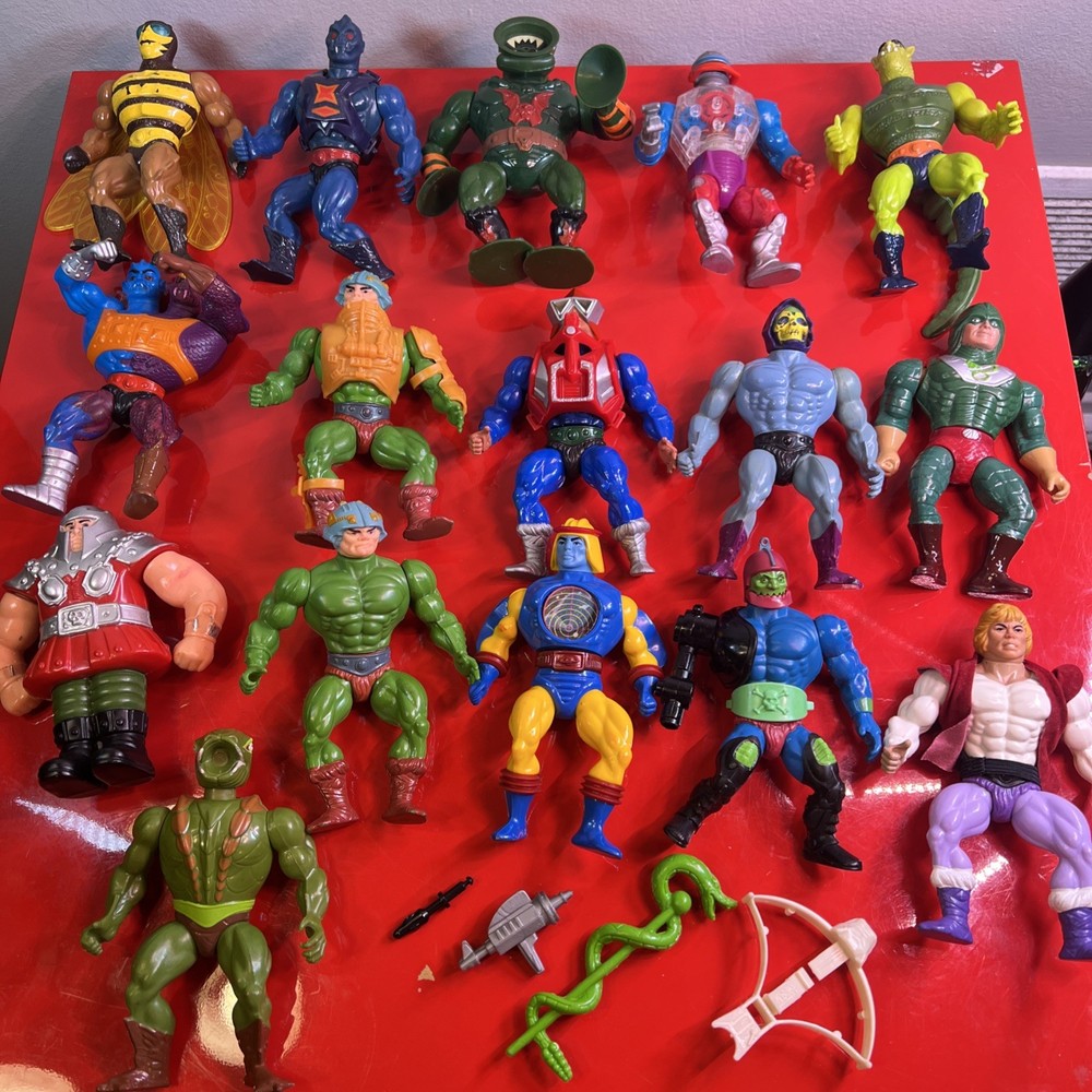 80’s Masters of the Universe Action Figures Lot of 16 Vintage MOTU He-Man