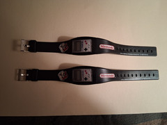2 Vintage NINTENDO GAME BOY Wrist Watches, 1992 NO BATTERY made by Sasco INC.