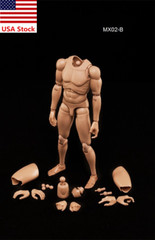 1/6 MX02-B Asian Skin Male Action Figure Body Flexible Soldier 12”Figure Doll
