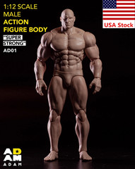 MUFF TOYS ADAM 1/12 Male Super Strong Muscle Flexible Joint Body 6″Action Figure