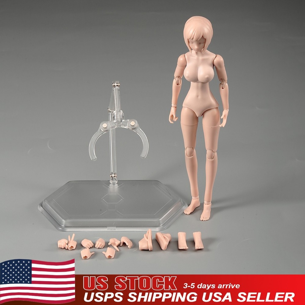 US 86TOYS 1:12 T86-ST03-A Pale Skin Large Bust 6in Female Joint Figure Head Body