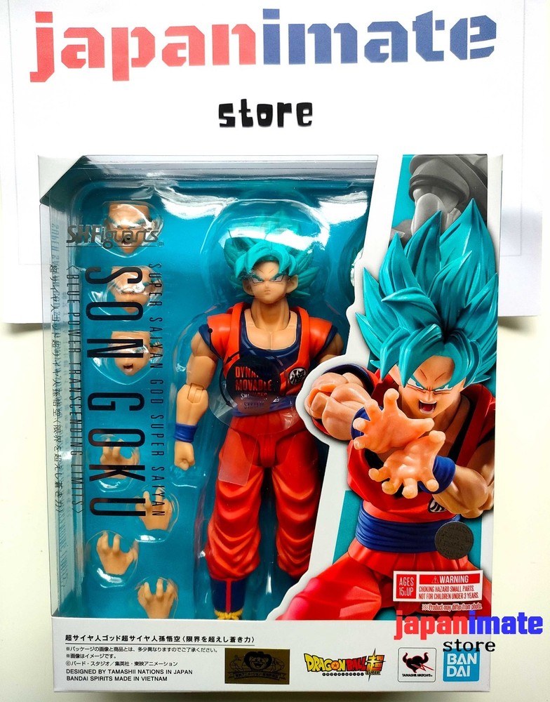 BANDAI S.H.Figuarts Super Saiyan God SS Son Goku Blue Power Transcending Limits