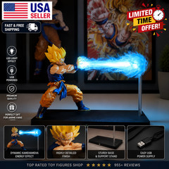 Dragon Ball Z Goku LED Figure Lamp Kamehameha Anime Collectible Display Toy ✅