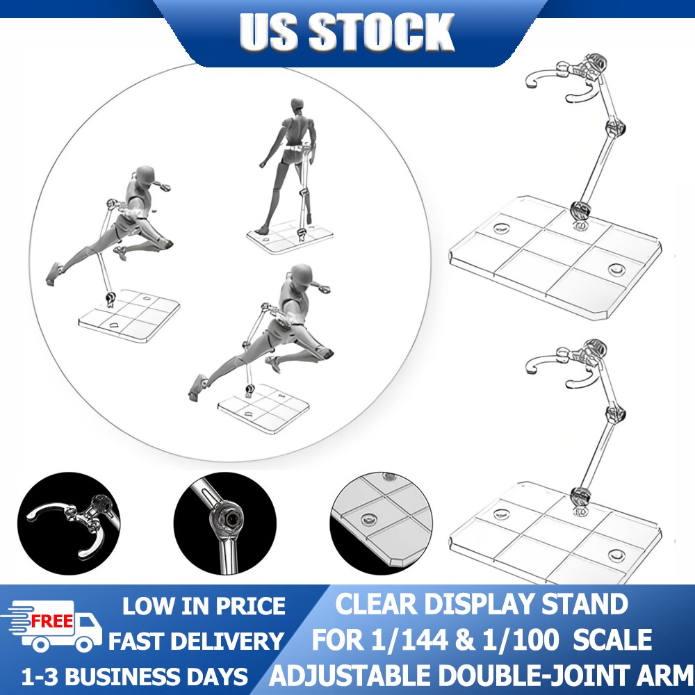 Adjustable Display Holder For 6″ Action Figure Clear Plastic Holder 1/5/10/12pcs