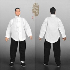 1/6 Chinese Kung Fu Robe Shirt Pants Training Clothing Fit 12” Action Figure