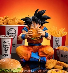 Dragon Ball Goku Vegeta Burger Figure GK Anime Statue Collectible Desk Decor