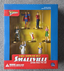 The Silver Age Smallville 7 Piece Pvc Set Dc Direct MINT