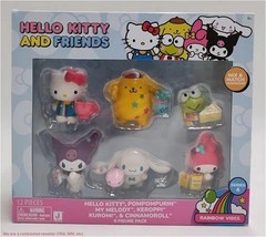 Hello Kitty 6″ Retro Rainbow Mini Figure: 6 Plastic Figures Set SEE DETAILS