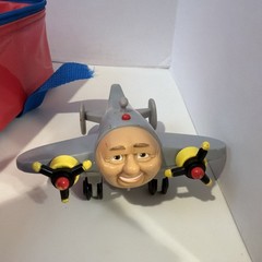 pbs JAY JAY THE JET PLANE carrying case and 10 figures LOT. Handle Broken