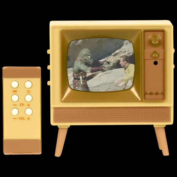 Tiny TV Classics Collectible TV with Real Working Remote (Jurassic Park)