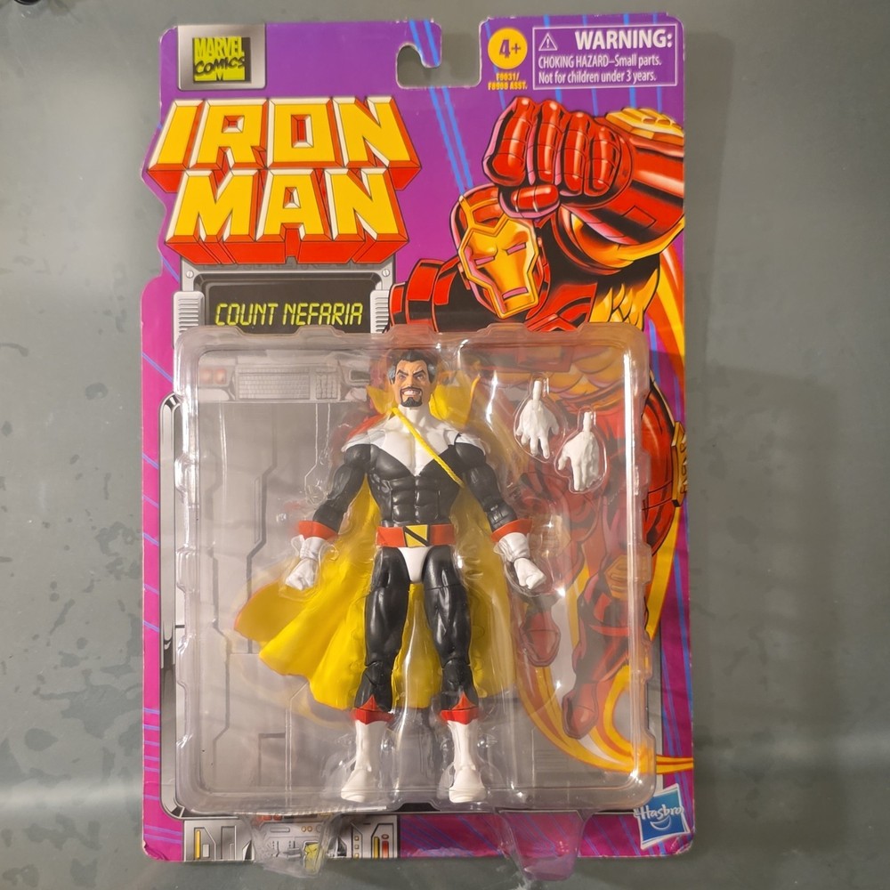 Hasbro Marvel Comics Count Nefaria Action Figure w/ Cape, Alt Hands Ages 4+