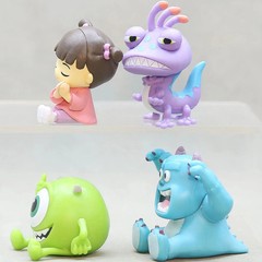 4pcs Monsters Inc Figures Sullivan Mike Randall Action Figure Toy Set