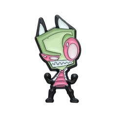 Invader ZIM Cartoon Enamel Pin Alien Metal Brooch Lapel Badge Backpack Gift Kids
