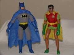 VINTAGE SUPERMAN / BATMAN / ROBIN 12″ TALL ACTION FIGURES – INTACT & COMPLETE