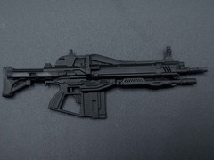 1/12 scale 3D printed scifi heavy assault rifle for classified marvel legends