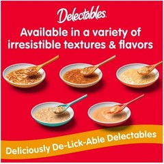 (4 pack) Delectables Stew Senior 10+ Variety Pack Lickable Cat Treats, 12-Pack