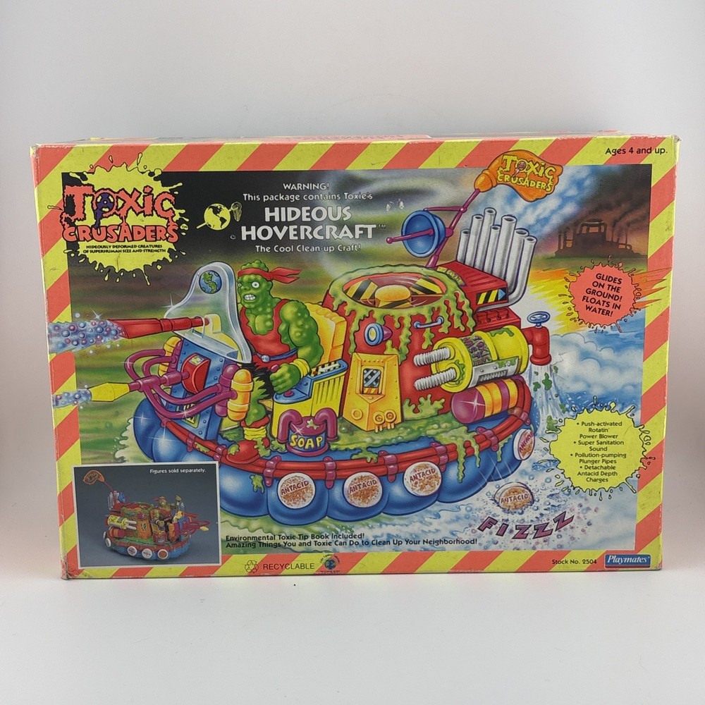 Vintage 1991 Playmates Toxic Crusaders Hideous Hovercraft New Open Box