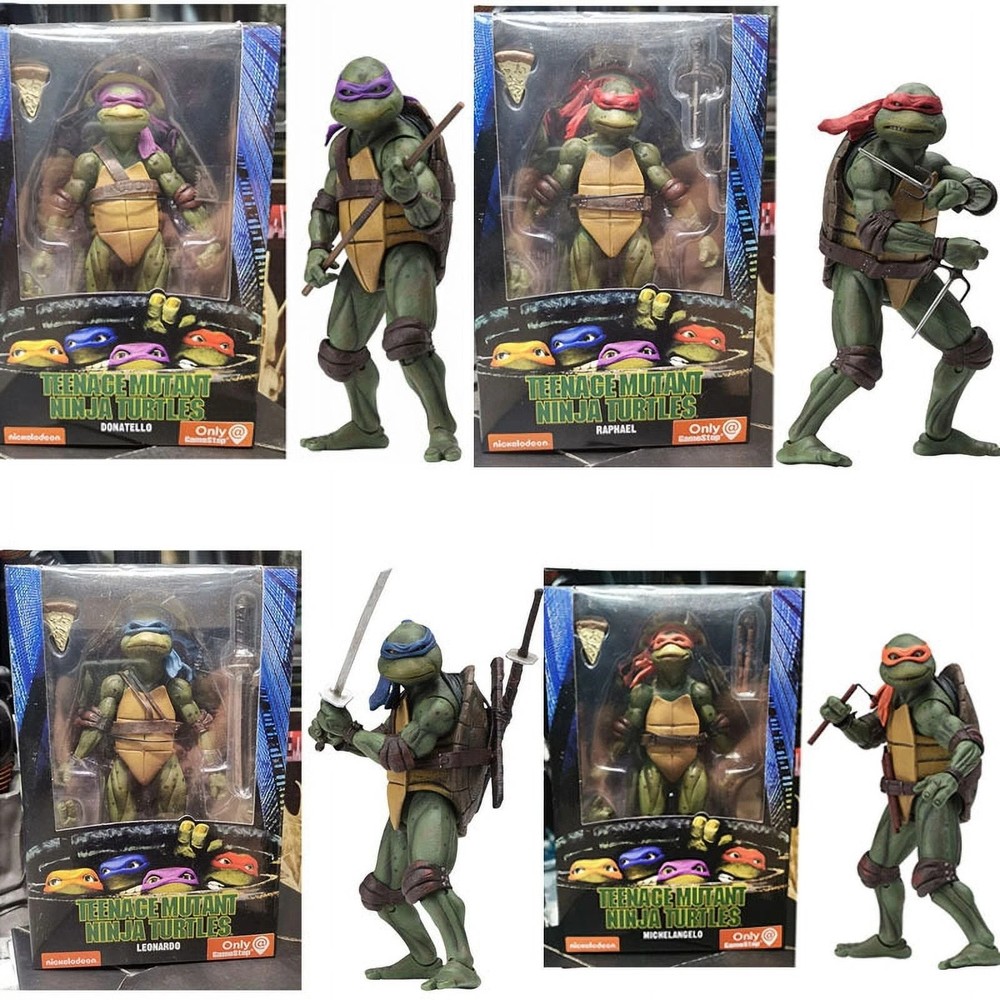 7″ Ninja Turtles 1990 Movie TMNT Teenage Movable Toys Mutant Action Figures (4)