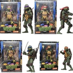 7″ Ninja Turtles 1990 Movie TMNT Teenage Movable Toys Mutant Action Figures (4)