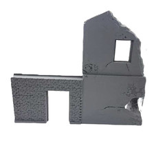 WW1 WW2 1:18 Scale Battle Damaged Building Diorama – Ideal for 3.75-4″ Figures