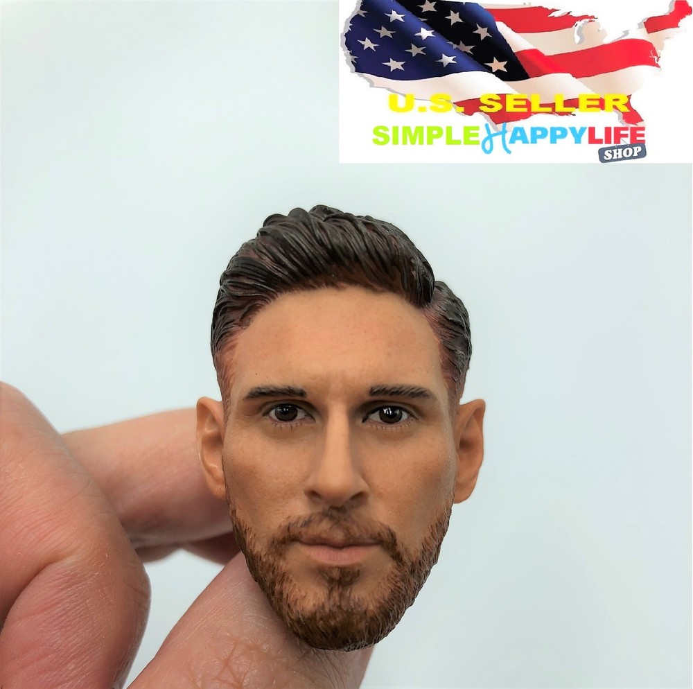 1/6 Lionel Messi Head Sculpt Barcelona Soccer for 12″ figure hot toys ❶USA❶