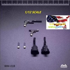 1/12 scale black leg Holster For AGENT 6″ figure Phicen TM01A Mezco MixMax ❶USA❶